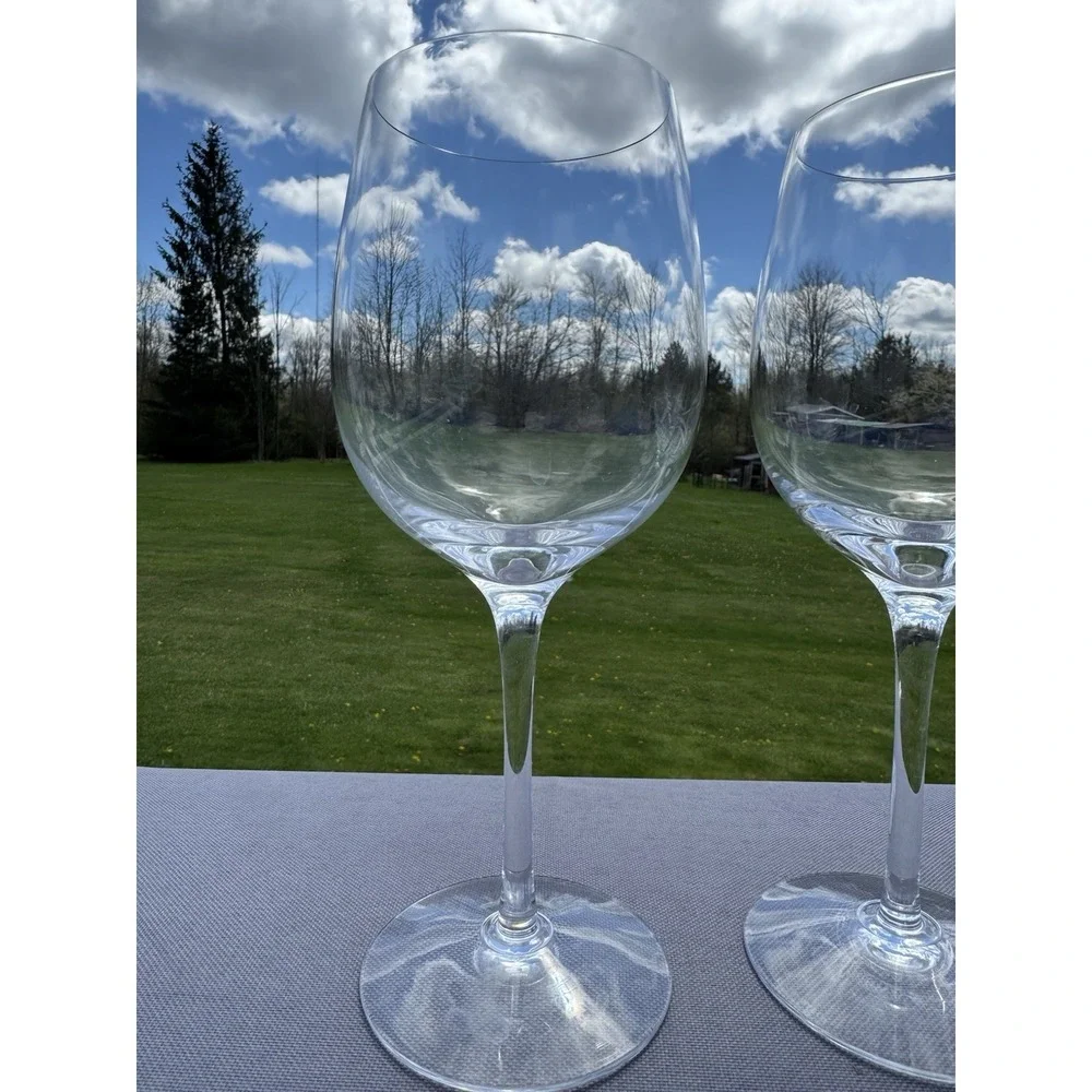 Set of 3 Tiffany & Co Crystal Wine Glasses 8.5